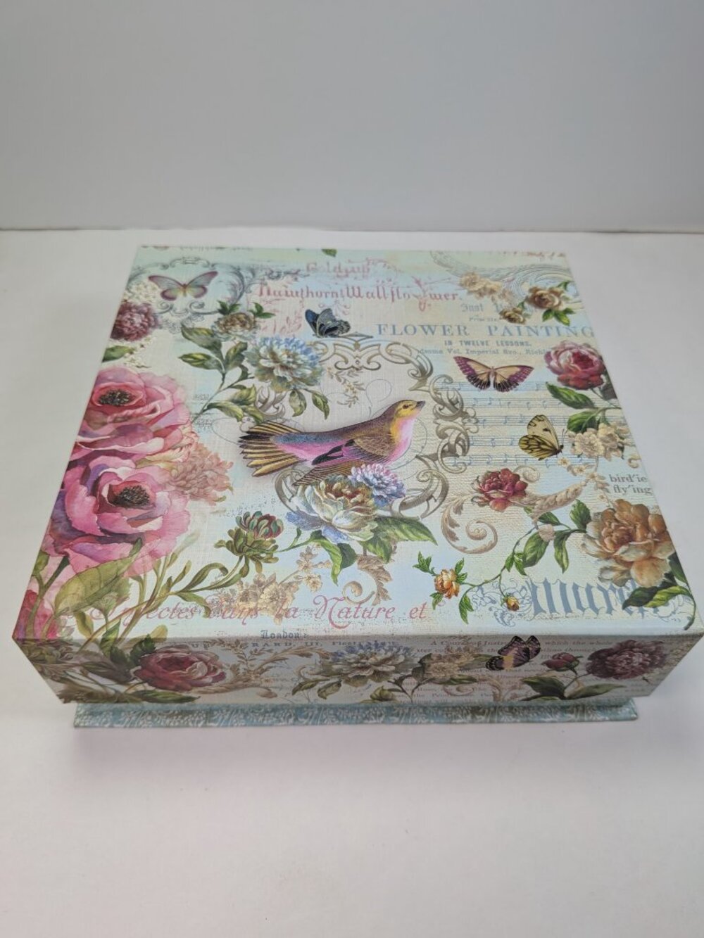 Susan Winget Bird Floral Gift Box Bundle 4pc Magnetic Closure Shabby Chic - Picture 12 of 15